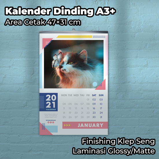 Kalender Ukuran A3+ Klep Seng